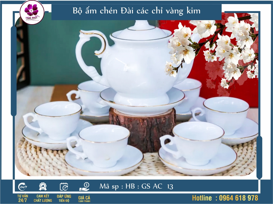 Bộ ÂC Đài các chỉ vàng kim