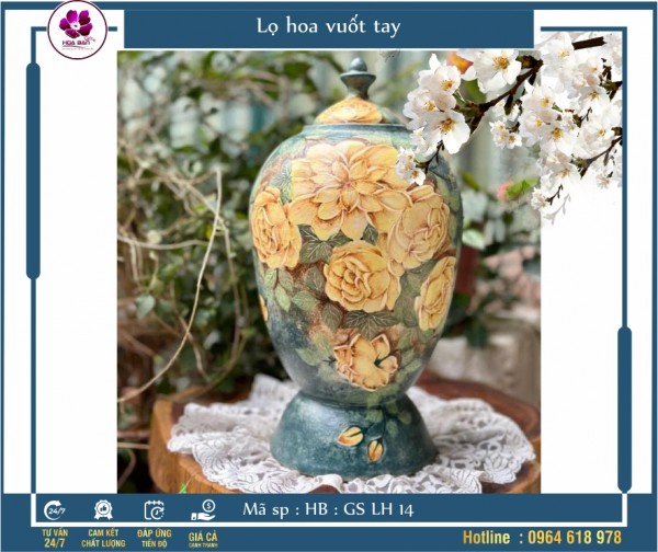 Lọ hoa vuốt tay